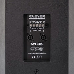 Clever Acoustics SVT 250 Speaker 10" Passive Installation Loudspeaker 500W