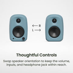 Kanto UKI 100W Desktop Speakers (Bluetooth, USB-C) Cornflower Blue Pair