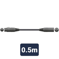 Citronic Braid XLRF-XLRM Blk 0.5m