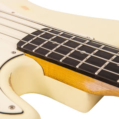 Vintage V4 Bass Icon - Distressed Vintage White