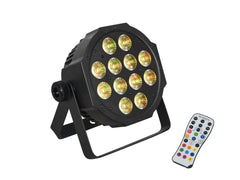 EUROLITE LED floor spot with RGBW color mixing, incl. IR remote control