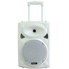 Système de sonorisation Bluetooth portable alimenté par batterie Ibiza Sound White avec micros sans fil * Stock B