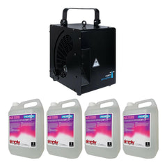 Kam KHM600 Haze Machine Hazer inc 20L Fluid & Remote DJ Disco Stage Lighting Bundle