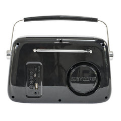 FREESOUND-VR40B Portable Vintage Radio FM Bluetooth Black