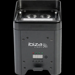 4x Ibiza Light BOX-HEX 4 LED Battery Uplighter Bundle RGBWAUV DMX DJ Wedding Lighting