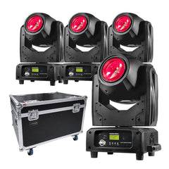 4 x tête mobile ADJ Vizi Beam RXONE LED inc. Flight-case