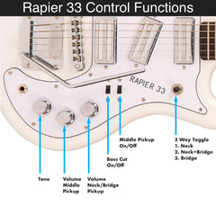 Rapier 33 Electric Guitar - 3 Tone Sunburst