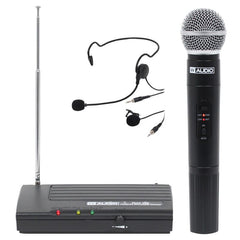 W Audio RM05 VHF Wireless Microphone System with Handheld & Headset & Lapel (173.8Mhz)