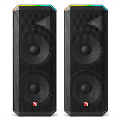 2x Intimidation Enforcer Twin Pro Dual 15" Active 1800W Speaker