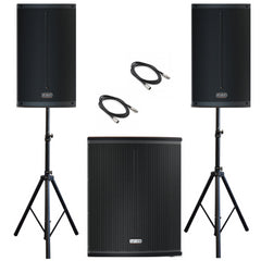 2x FBT X-LITE 110A + X-SUB 115SA Subwoofer PA Speaker Bundle