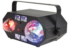 QTX Tetra LED Moonflower + Ripple + Strobe/UV + Lasereffekt