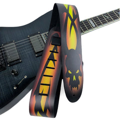 Perris 11041 2.5" Tribal Skull Leather Guitar Strap