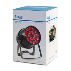 Stagg PAR 64 LED Light 18 x 8W RGBW High Power Par Can for Stage Theatre Lighting DMX