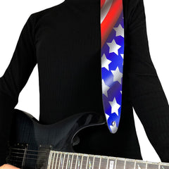 Perris 11044 2.5" Usa Flag Leather Guitar Strap