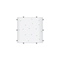 Panneau de piste de danse LEDJ White RGB Starlit 2 pieds x 2 pieds (4 côtés)