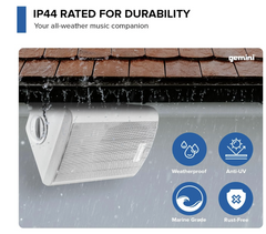 Gemini Sound 5.25" Outdoor Bluetooth Speakers Black Pair