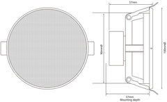 Adastra SL3 Slimline Ceiling Speaker 3" Pair