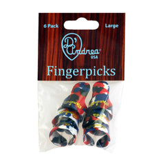 D'andrea Large Finger Picks Multi - 6pc
