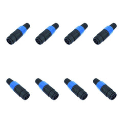 8x Omnitronic Female Speakon Inline Connector Speaker (Bundle)