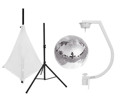 Eurolite Set Mirror Ball 30Cm With Stand And Tripod Cover White