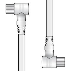 AV:Link Câble coaxial fiches à angle droit 2,0 m