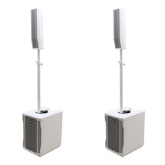 2x RCF Evox 8 Système de haut-parleurs blancs Réseau bidirectionnel actif