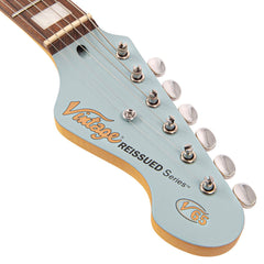 Vintage V65 Hardtail Electric Guitar - Satin Blue