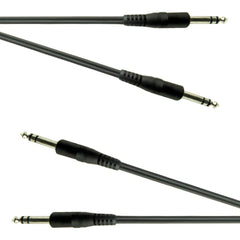 2x Electrovision Stereo 6,35 mm Klinken-zu-Klinken-Kabel (5 m)