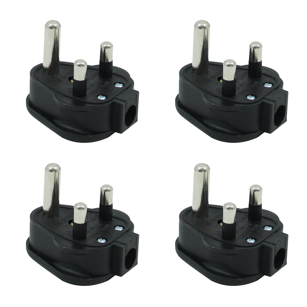 4x MasterPlug 15A Plug Round Pin Heavy Duty for Stage Lighting Theatre ...
