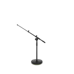 Gravity TMS 2222 Short Touring Series Microphone Stand with Round Base and 2-Point Adjustment Telescoping Boom