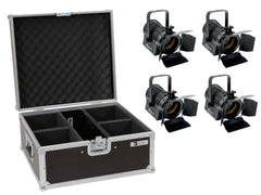 EUROLITE Set 4x LED THA-20PC TRC Theater-Spot sw + Koffer