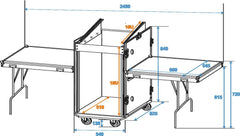 Roadinger Special Stage Case Td-3 mit Rollen