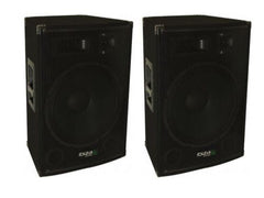 2 x Ibiza DISCO15AMP Active PA 15" Haut-parleur 1800W Système audio 3 voies Disco DJ