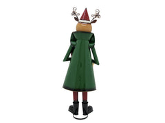 EUROPALMS Reindeer with Coat, Metal, 155cm, green