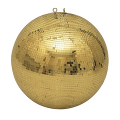 3x Thor Mirrorball Gold 40cm 400mm 50's Disco