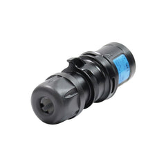16A 230V 2P+E Black Cable Plug for Power Connections