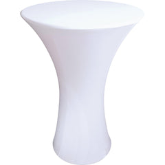 Ibiza LYCRA-TAB-0.8M-WH Weißer Stretch-Bezugsstoff für den Tisch, 80 mm x 120 cm, Poseur-Tisch