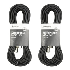 2x câble d'extension XLR femelle à mâle (12 m)