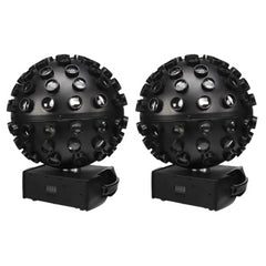 2x HQ Power Boule LED tournante effet boule à facettes Starburst