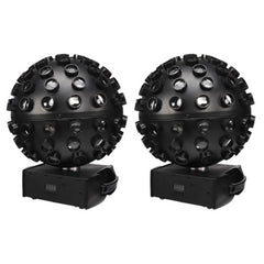 2x HQ Power LED Ball Revolving Mirrorball Effect Starburst