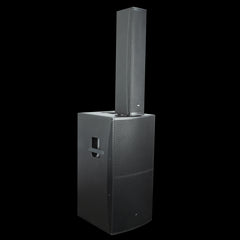 2x DAP Frigga Single Active Column PA System 2000w - Schwarz inkl. Abdeckungen