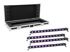 Eurolite Set 4X LED Bar-12 UV Bar + Koffer