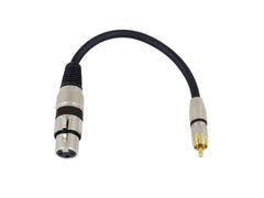 Omnitronic Adapterkabel XLR(F)/Cinch(M) 0,2M Schwarz