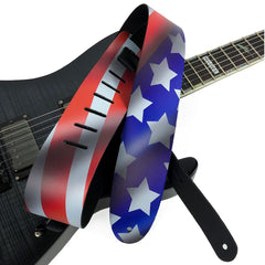 Perris 11044 2.5" Usa Flag Leather Guitar Strap