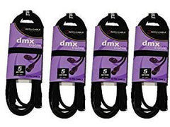 4x câbles DMX Accu-Cable 5 broches (5 m)