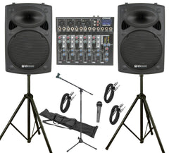 2x QTX 600W PA-System 6Ch Sound Bundle