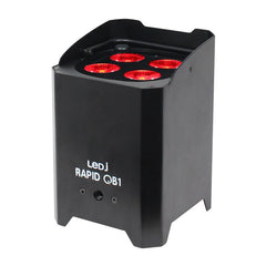 LEDJ Rapid QB1 Hex LED Uplighter Batterie Sans Fil LED Éclairage DMX Disco DJ