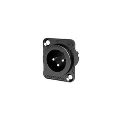 Seetronic XLR 3-Pin 3P Chassis Plug Black (MJ3F2C-B)
