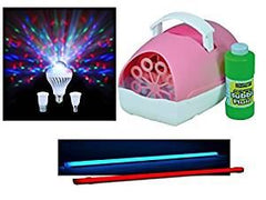 Kit d'éclairage sensoriel - Tube à changement de couleur, machine à bulles et ampoule lunaire