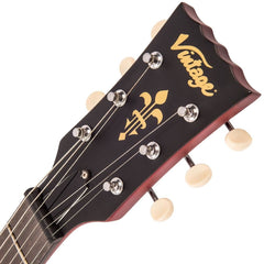 Vintage Vr130 Electric Guitar- Double Cut - Satin Cherry